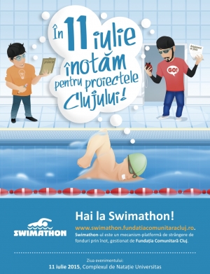 Sambata 11 iulie incepe editia a 7a Swimathon Cluj @ Complexul de natatie Universitas