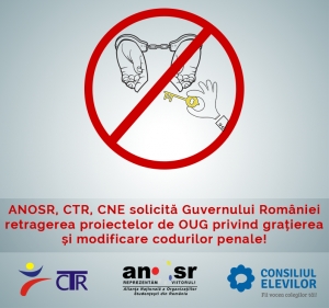 Si studentii cer retragerea proiectelor de lege privind gratierea si modificarea codurilor penale