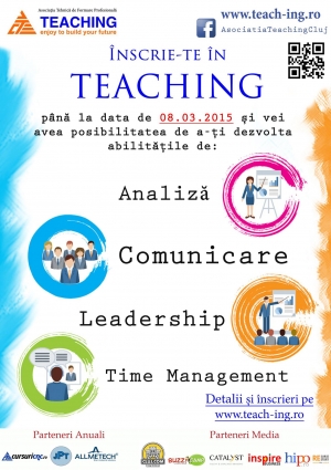 Inscrie-te in TEACHING pana la 8.03.2015