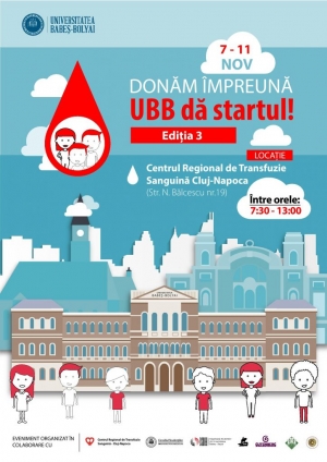 „Donam impreuna, UBB da startul!” - campanie adresata studentilor si cadrelor universitare