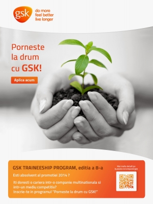 Participa la traineeship-ul „Porneste la drum cu GSK!”